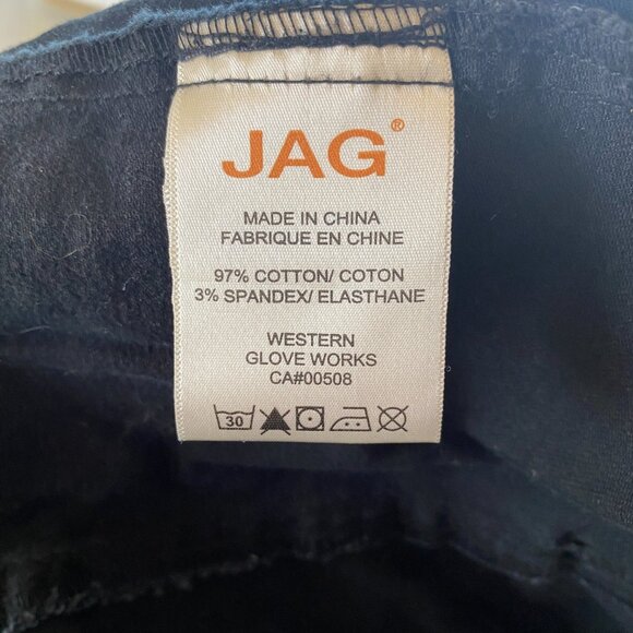 JAG women's M black collared long sleeve button down denim jean jacket pockets - Picture 8 of 9